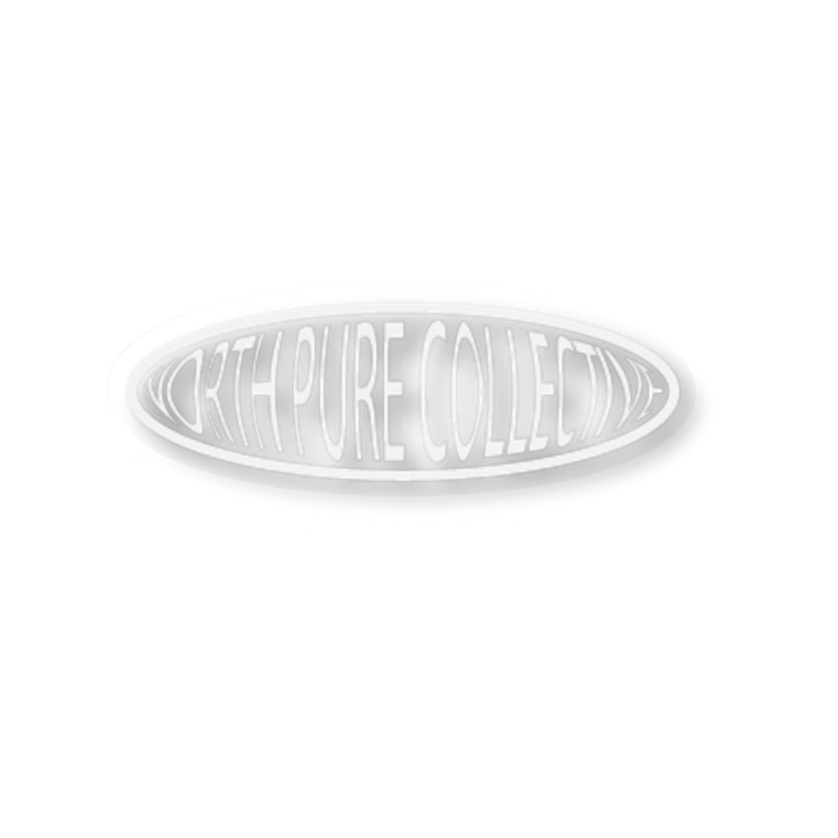 Minimal Oval 'Pure Collection' Kiss-Cut Sticker