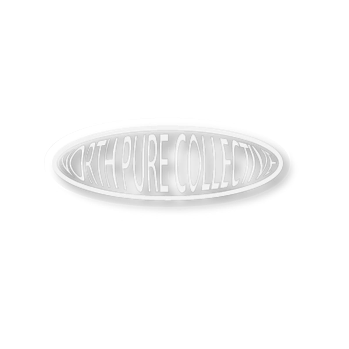 Minimal Oval 'Pure Collection' Kiss-Cut Sticker
